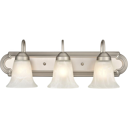 Compana 3 Light 24 inch Satin Nickel Bathroom Vanity Light Wall Light